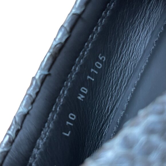 NEW LOUIS VUITTON Exotic Python Snakeskin Loafer Drivers Mens Shoes LV 10 =US 11 - Picture 6 of 15